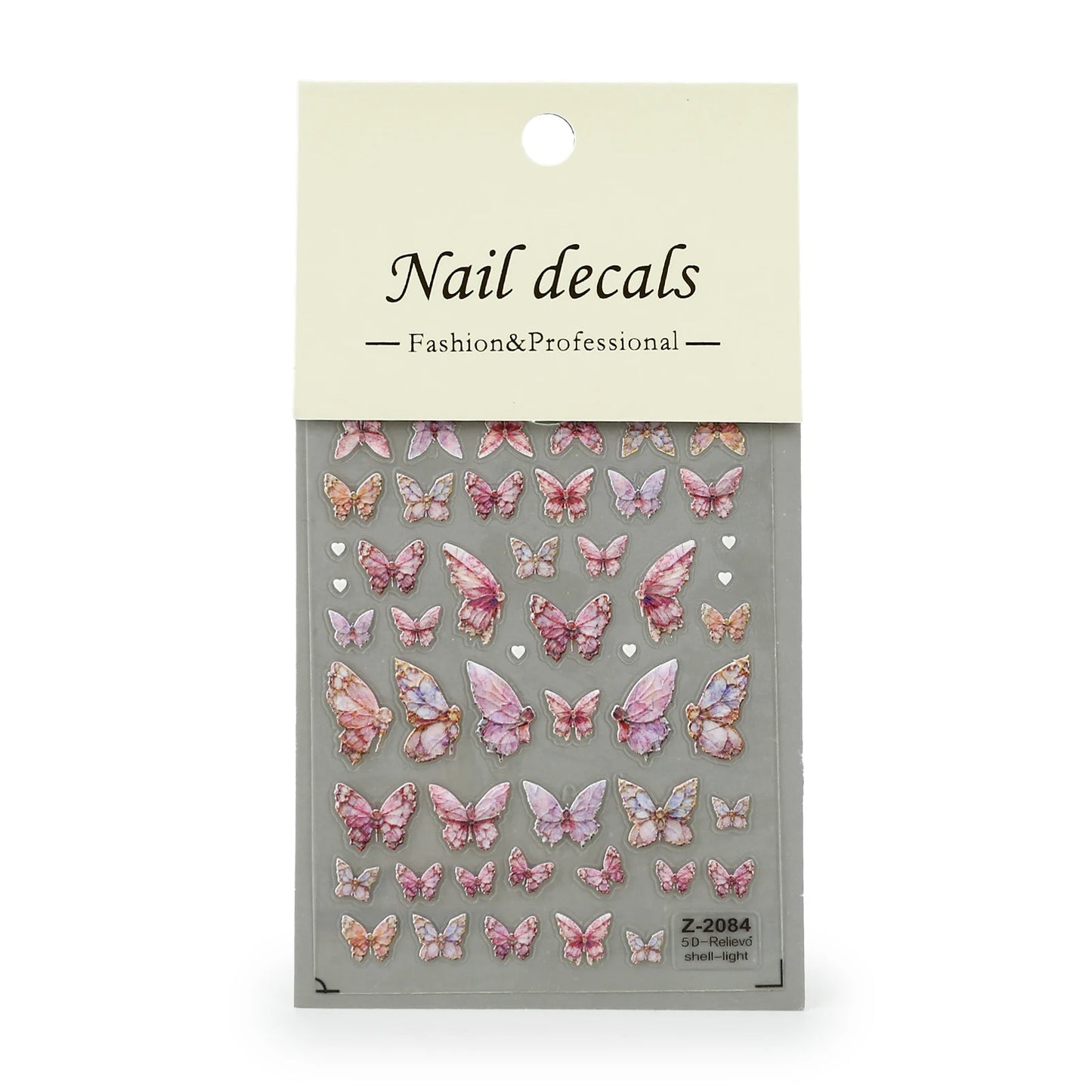 3D Butterfly Nail Art Stickers | Embossed Self-Adhesive Decals