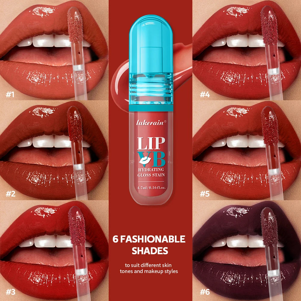 Lakerain Mirror Lip Gloss – Hydrating Crystal Glaze Lip Tint Lip Gloss Peaceful Pleasures Health and Wellness