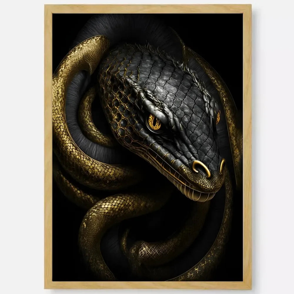 Black Gold Eagle Lion Wall Poster – HD Waterproof PVC Art Decor Wall Art Poster Peaceful Pleasures Health and Wellness z7 21X30cmNoframe
