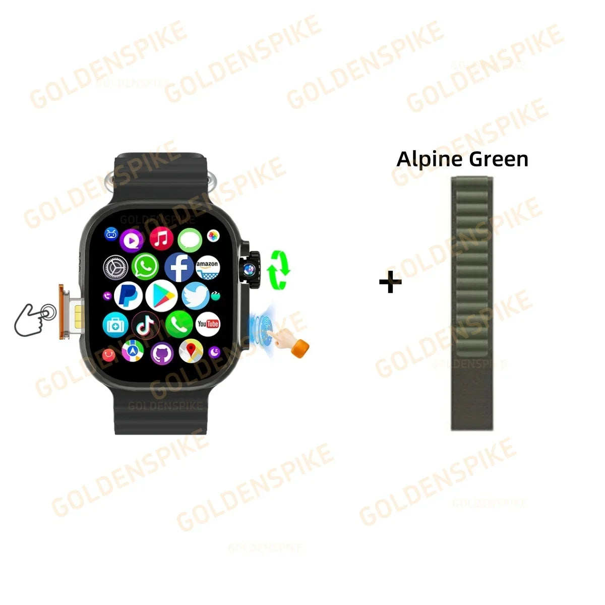 GOLDENSPIKE DW100 Pro 4G Android Smartwatch | AMOLED 128GB GPS