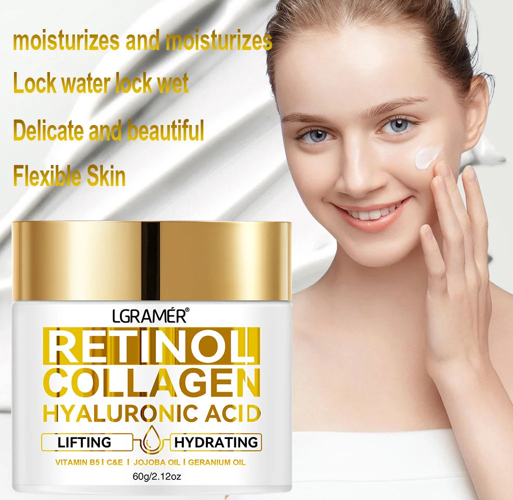 Retinol Anti-Aging Face Cream – Collagen & Hyaluronic Acid Peaceful Pleasures Health and Wellness