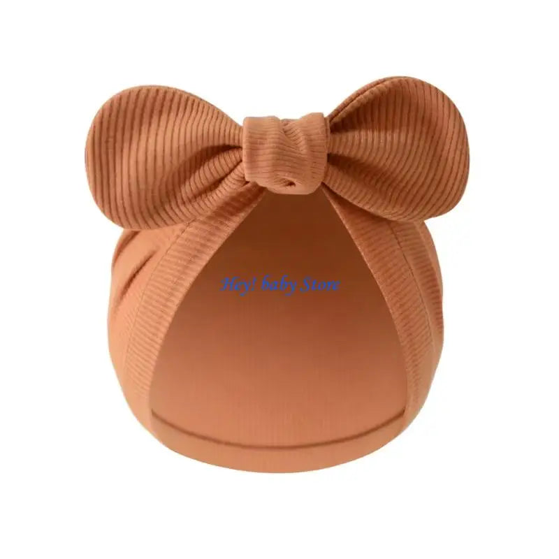 Newborn Bowknot Bonnet Hat | Soft Cotton Cap 0–3 Months