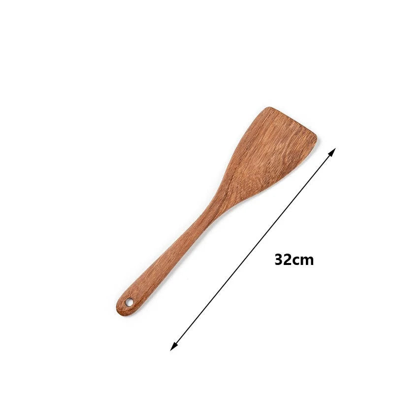 Wooden Spatula Set – Non-Stick Safe Kitchen Cooking Utensils