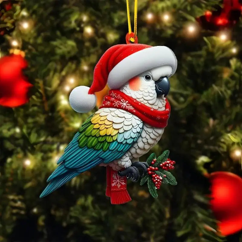 Acrylic Christmas Tree Hanging Ornament | 2D Flat Xmas Pendant