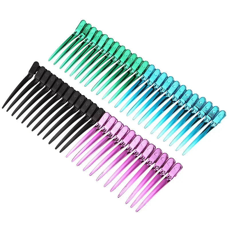 Sectioning Hair Styling Tools, 12pcs/Set, Flat Duck Mouth Hair Clamps, Hairdressing Cutting, Hairpin Holding, Hair Styling Clip Peaceful Pleasures Health and Wellness