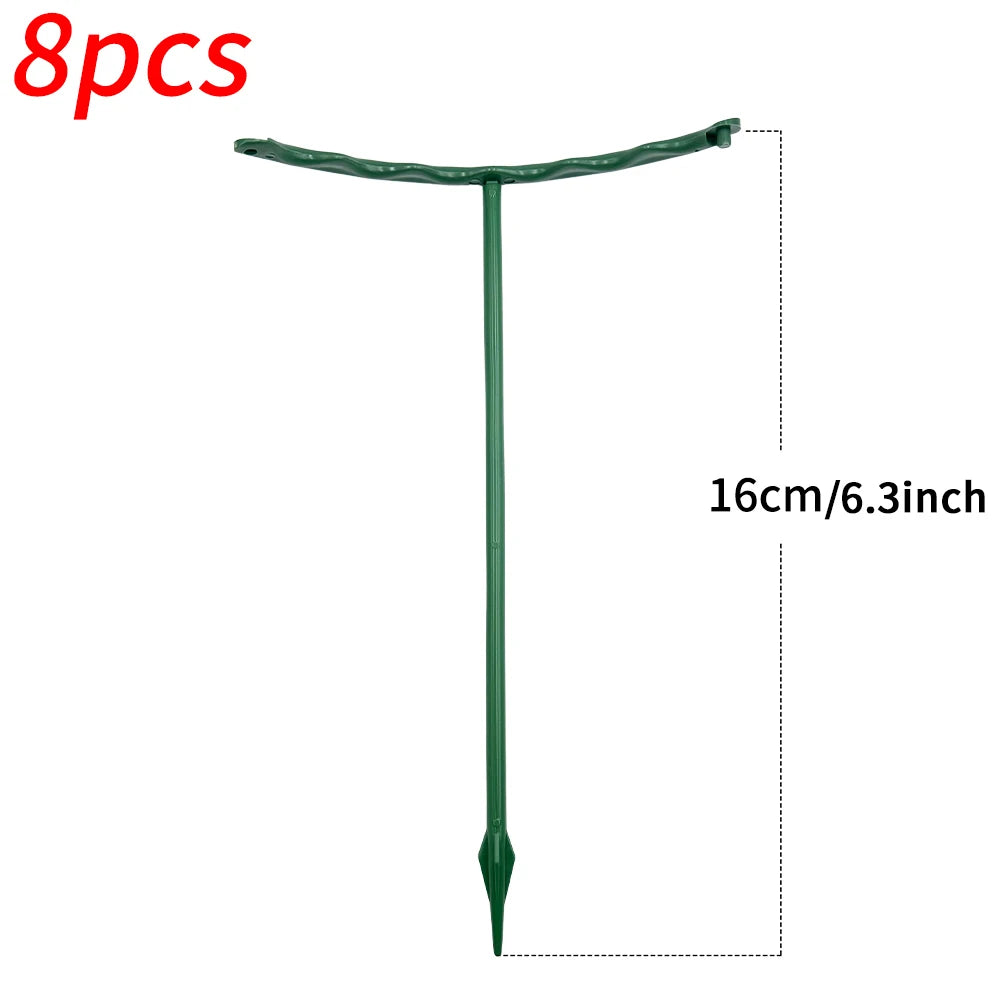 2/4/8PCS Plastic Plant Support Pile Frame Greenhouse Arrangement Semicircle Fixed Rod Indoor Flower Plant Vine Climbing Bracket Peaceful Pleasures Health and Wellness 8PCS-S