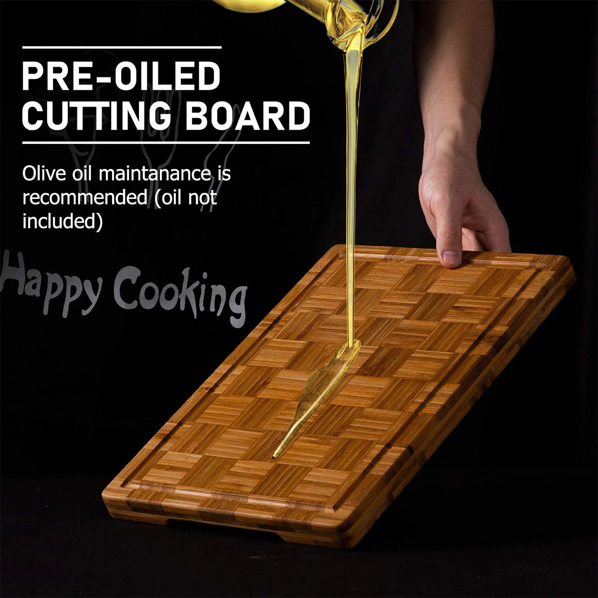 Premium Bamboo Cutting Board for Kitchen, Rectangle and Oval Design, Thick and Durable Chopping Surface for Vegetables, Meats Peaceful Pleasures Health and Wellness