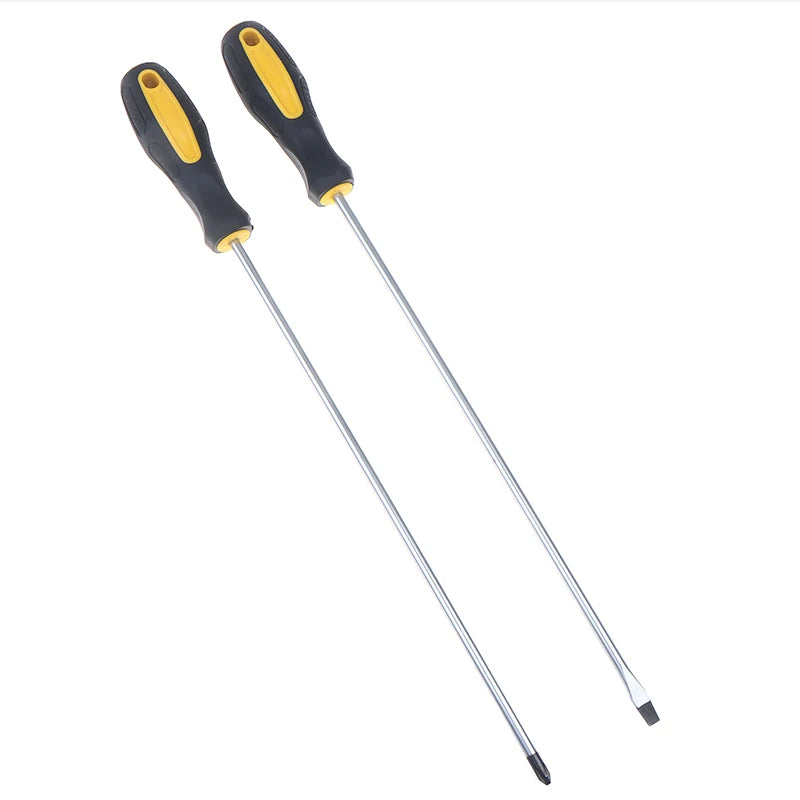 High Quality 6*300mm Long Handle Screwdriver Slotted Cross Head Magnetic Screwdriver Bit Anti Slip Screw Driver Bolt Driver Tool Peaceful Pleasures Health and Wellness