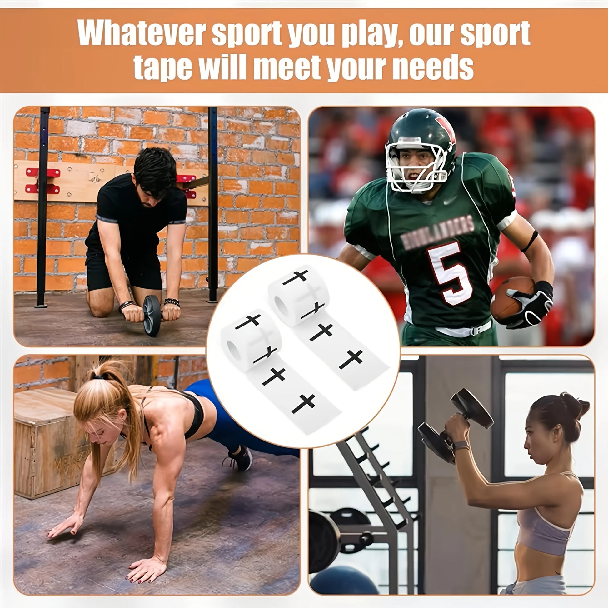 2pcs "+" Sports Wristbands | White Athletic Tape for Gym, Football and Baseball Peaceful Pleasures Health and Wellness