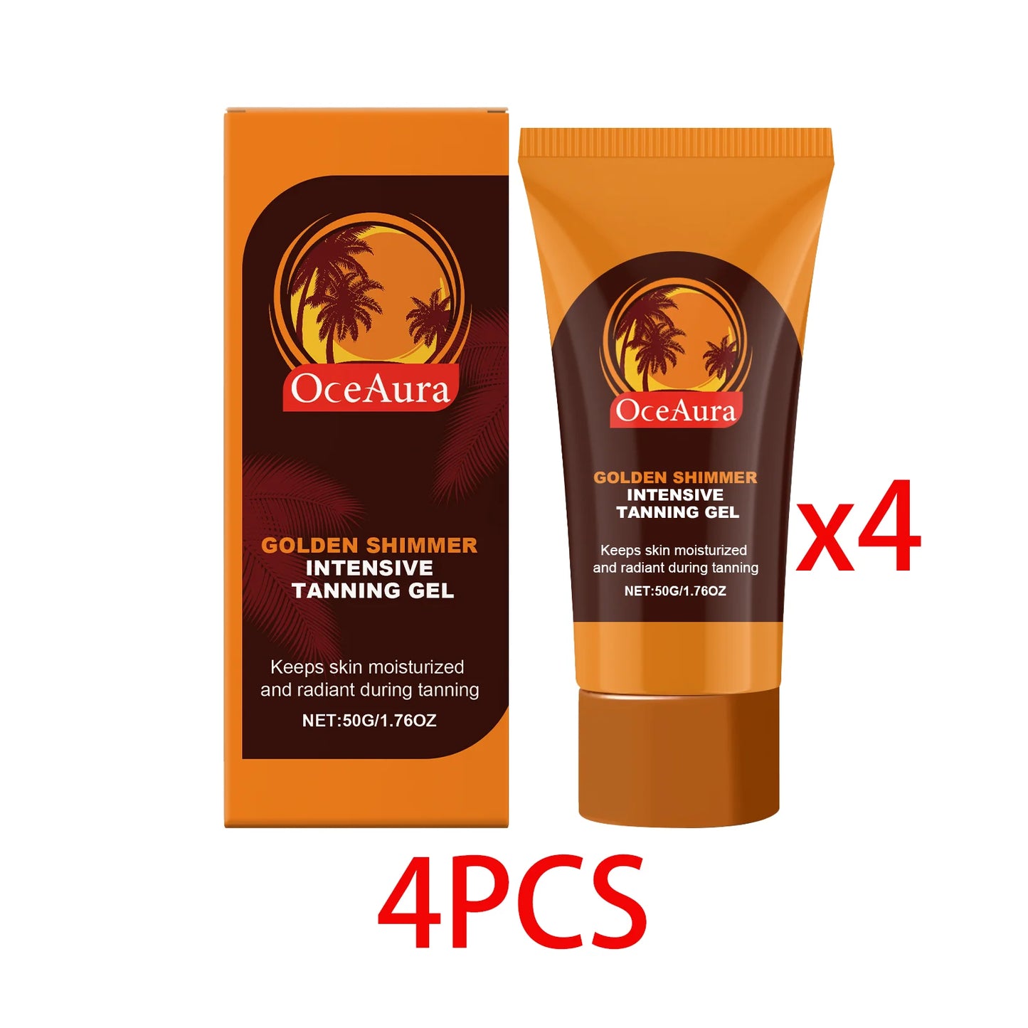 OceAura Bronzing Tanning Gel – Sunless Glow for Face & Body