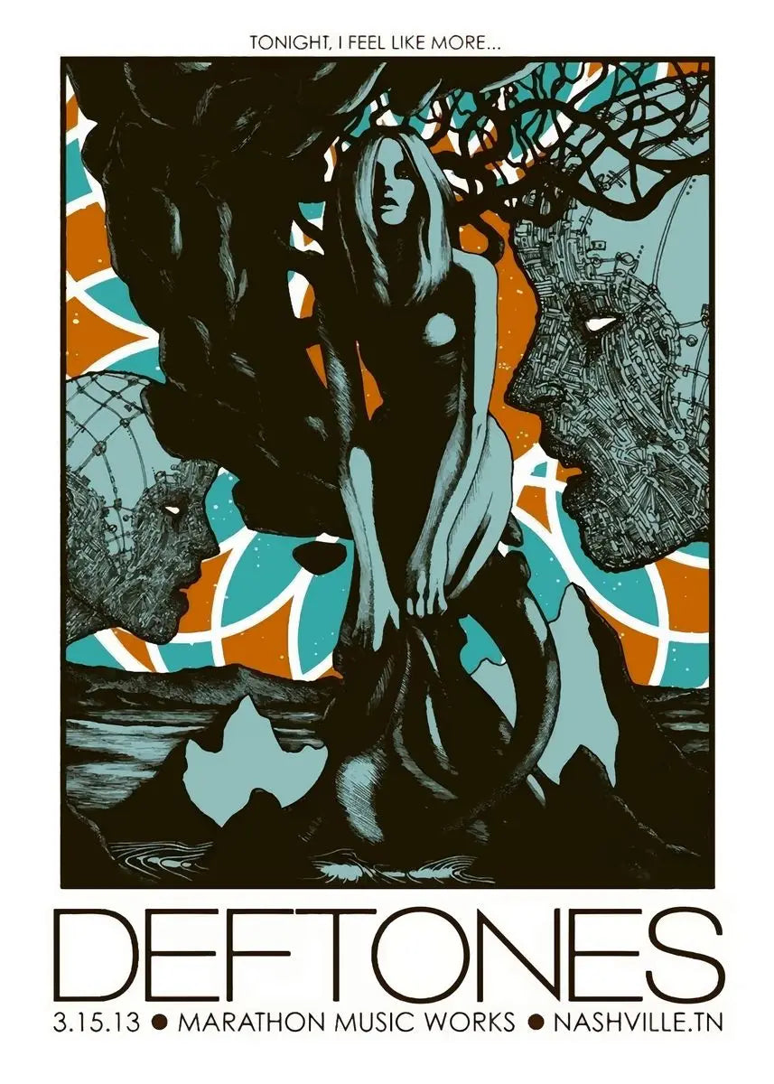 Classic Rock Metal Band Deftones Music Album Posters and Prints Canvas Painting Wall Art Pictures for Club Room Home Decor Peaceful Pleasures Health and Wellness