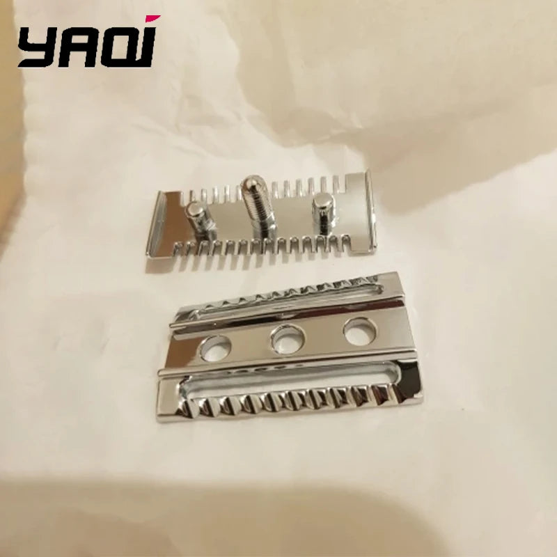 YAQI Top Aggressive Chrome Color Double-edged Mens Slant Safety Razor Head Replacement Accessory Peaceful Pleasures Health and Wellness