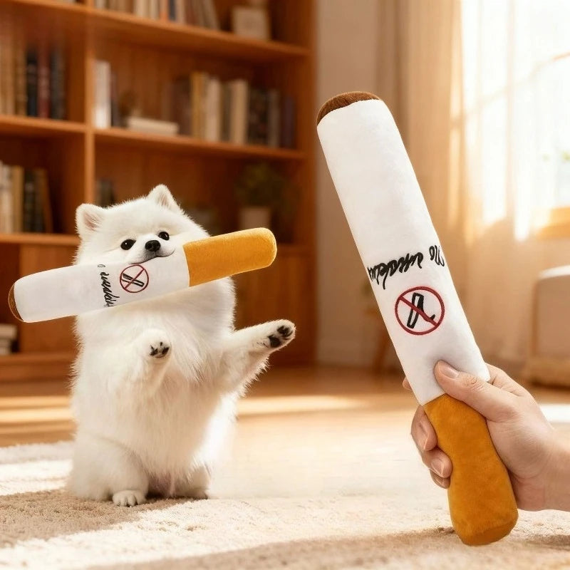 Voice Emitting Cigarettes Pet Plush Toys Cigar Shaped Hip-hop Simulation Funny Teeth Grinding Domineering Cats and Dogs Peaceful Pleasures Health and Wellness