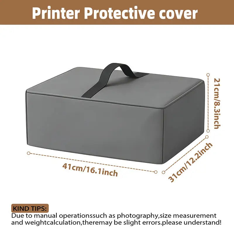 Waterproof Printer Dust Cover with Handle & Drawstring Protective Case for Office Printer & Engraving Machine Dustproof Covers Peaceful Pleasures Health and Wellness Grey Small