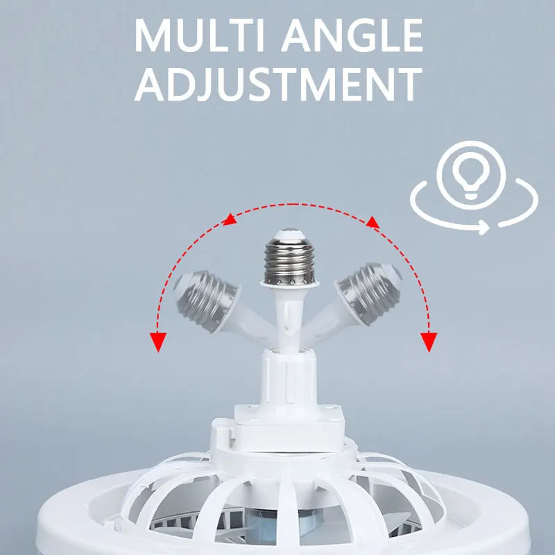 E27 LED Ceiling Fan with Remote | Dimmable, Silent Motor