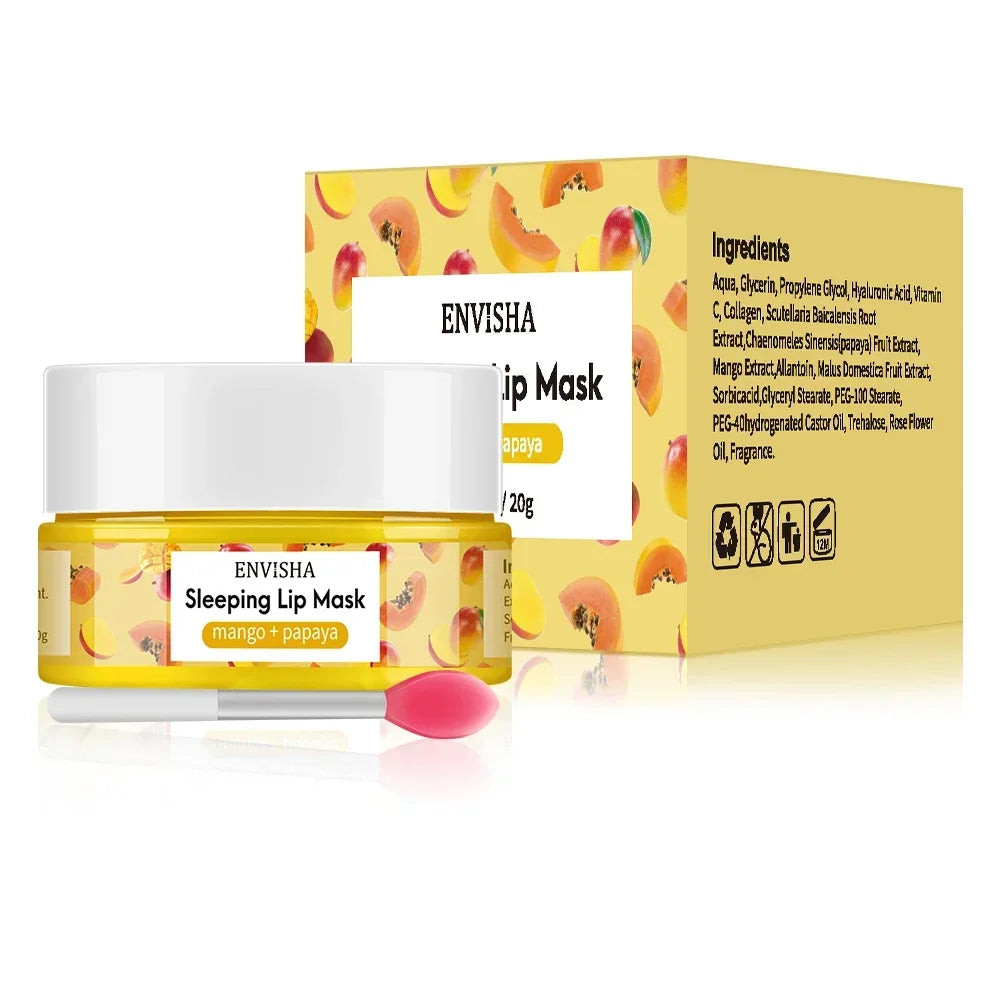 ENVISHA Watermelon Lip Sleep Mask – Overnight Moisturizing & Line-Fading 20g