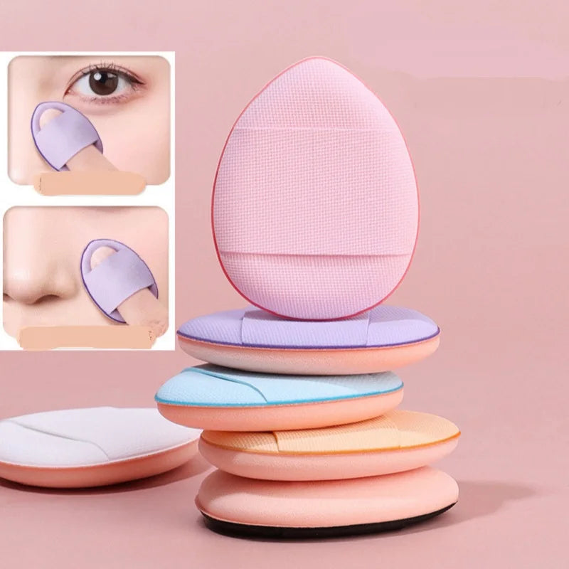 7-10PCS Mini Water Drop Finger Puff Soft Thumb Concealer Makeup Sponge Dry Wet Dual Use Cosmetic Air Cushion Puff Peaceful Pleasures Health and Wellness