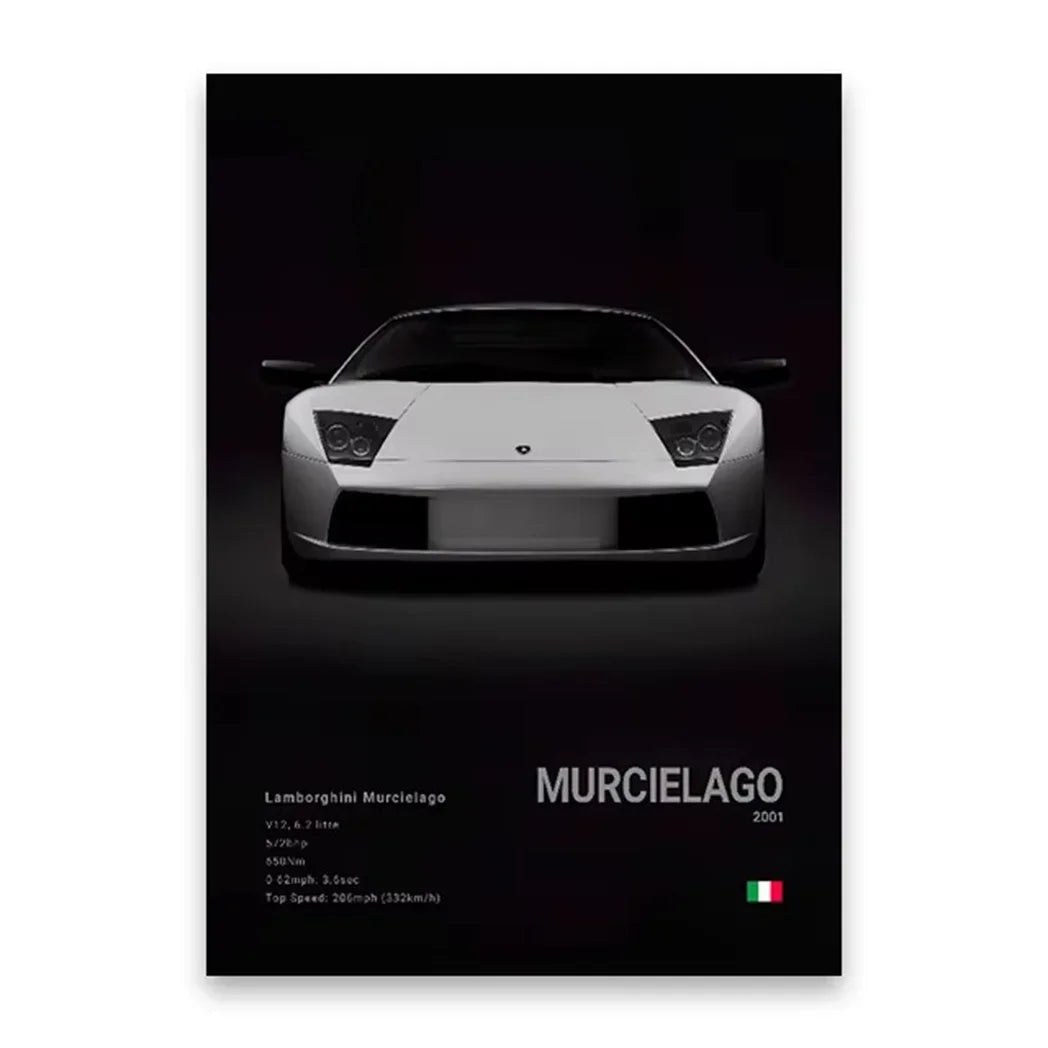Famous Cars 918 GT3 G63 STO SLS Canvas Wall Art Print Poster Modern Home Decor Unframed Birthday Gift for Car Enthusiasts Peaceful Pleasures Health and Wellness Style 13 40x60cm
