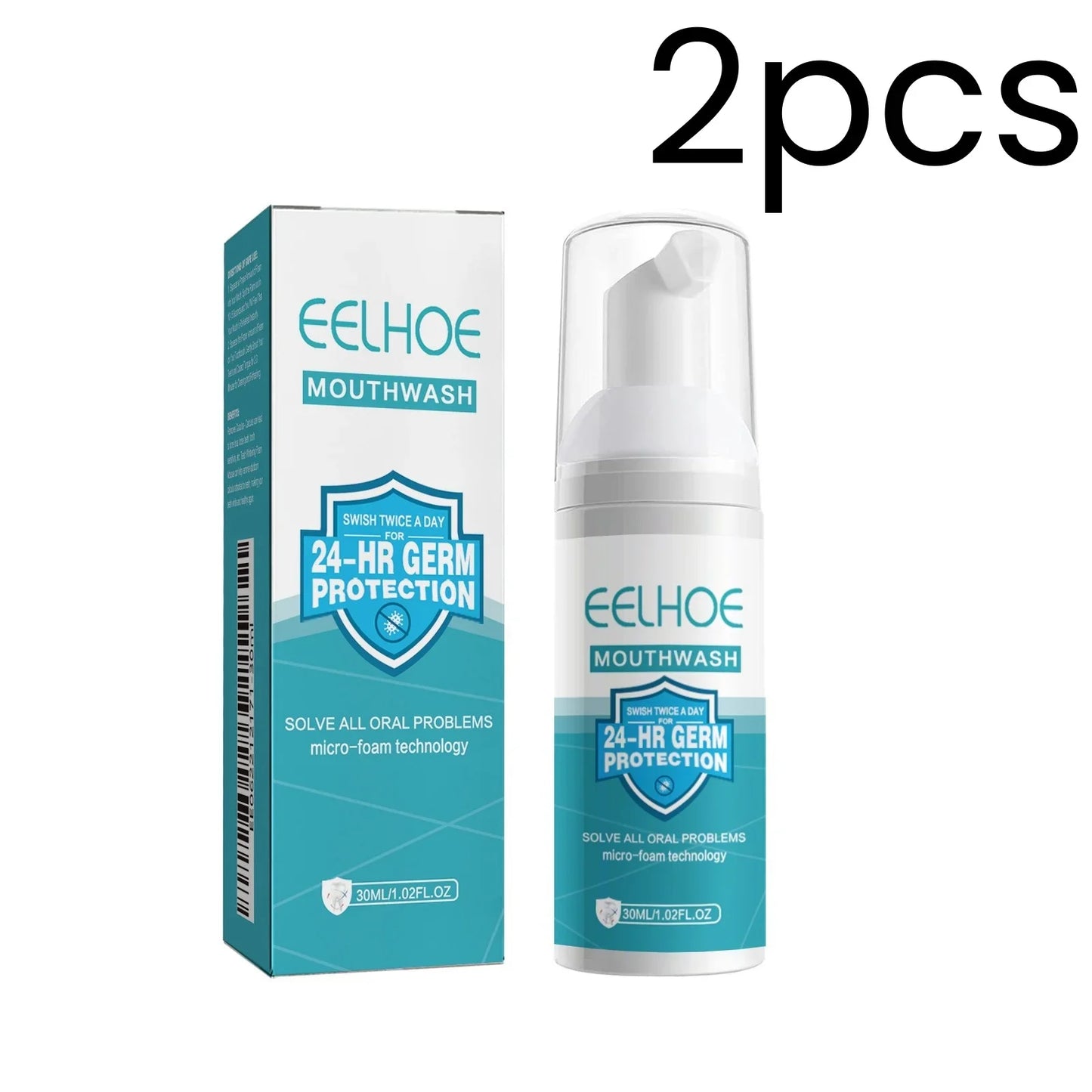 EELHOE Foam Mouthwash – Fresh Breath, Plaque & Gum Care 30ml