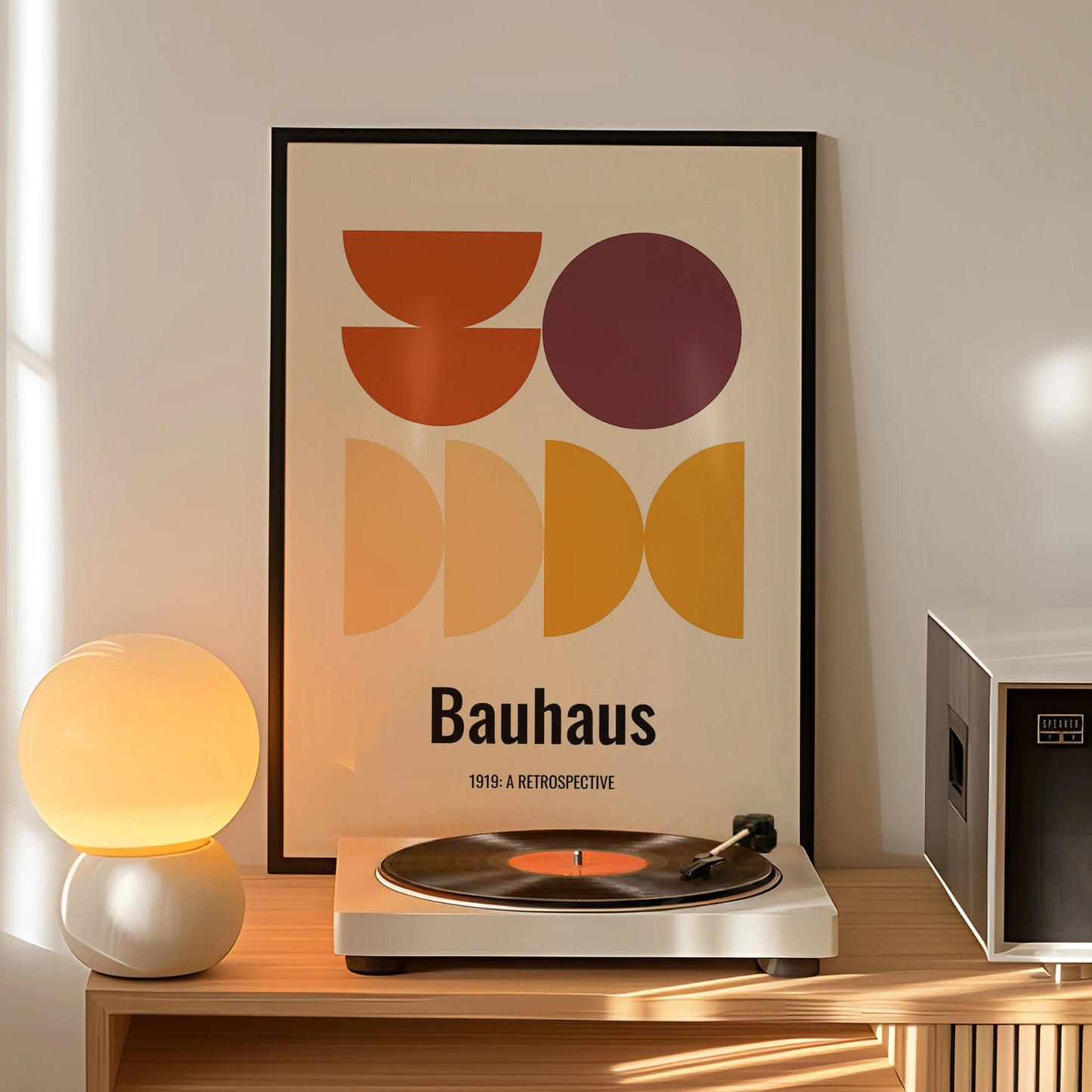 Modern Minimalist Bauhaus Canvas Wall Art Print | Home Decor