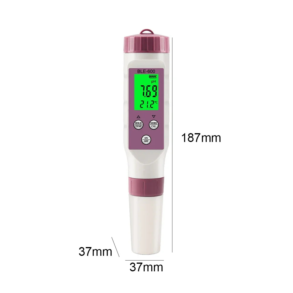 7 in 1 PH Meter Temp ORP Salinity TDS meter for Water Quality Tester with 0-14 Measurement Range Suitable Aquarium Swimming Pool Peaceful Pleasures Health and Wellness