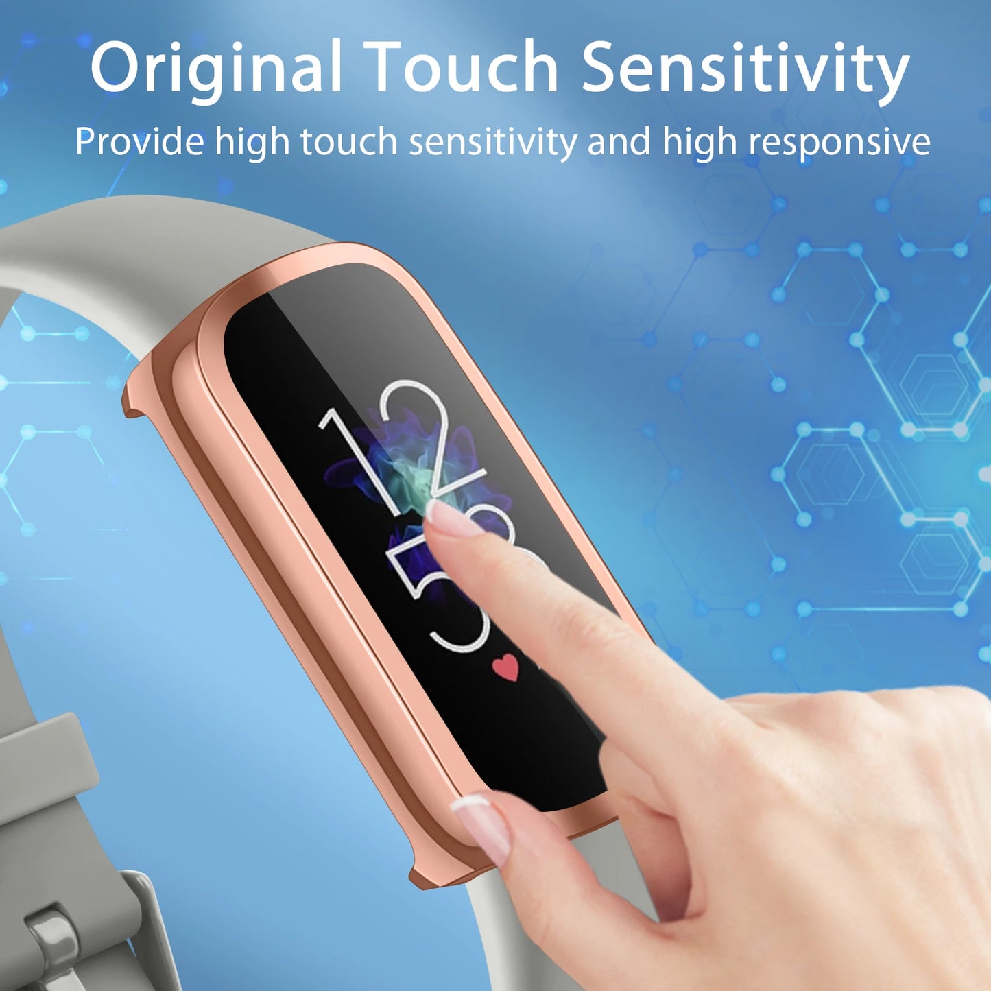 TPU Full Coverage Case for Fitbit Luxe – Bumper Screen Cover
