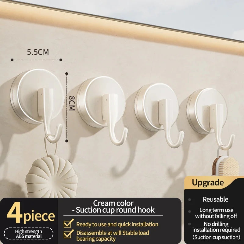 No-Drill Suction Cup Hook | Kitchen, Bathroom & Door Storage