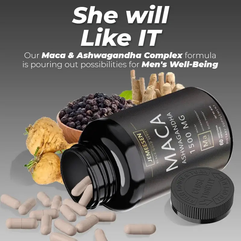 JEMEESEN Male Enhancing Supplement - Ashwagandha & Maca Peaceful Pleasures Health and Wellness