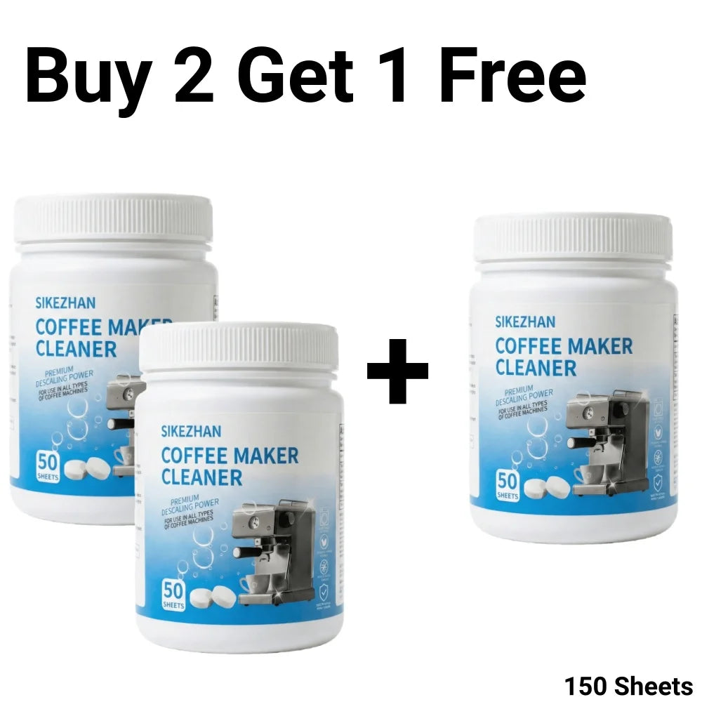 50 Sheets Universal Coffee Maker Cleaner Descaler for Keurig Nespresso Espresso Drip Machines Limescale Remover Cleaning Kit Peaceful Pleasures Health and Wellness 3PCS