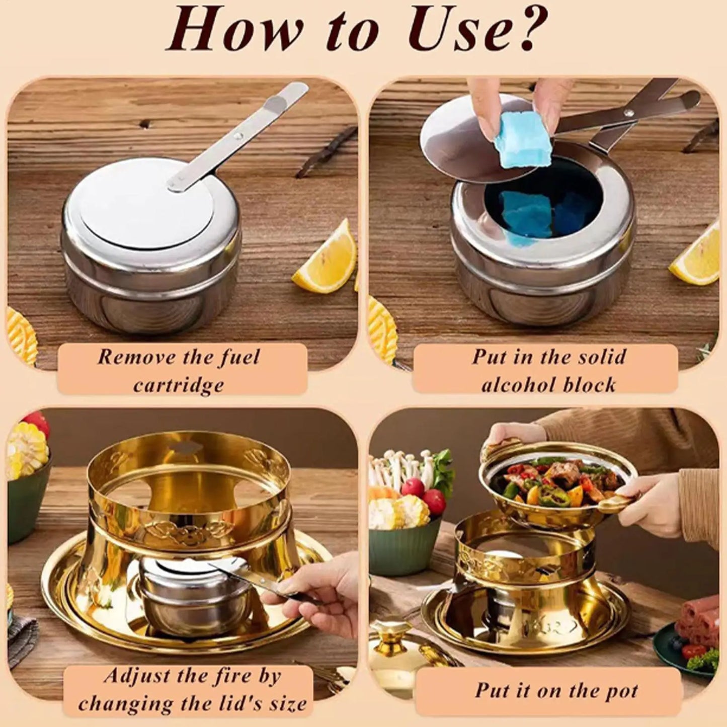 2-Pack Portable Alcohol Burner Camp Stove with Cover | Camping