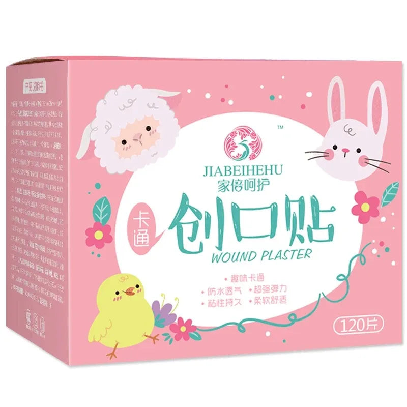 120pc Cartoon Waterproof Bandages for Kids | First Aid Plasters