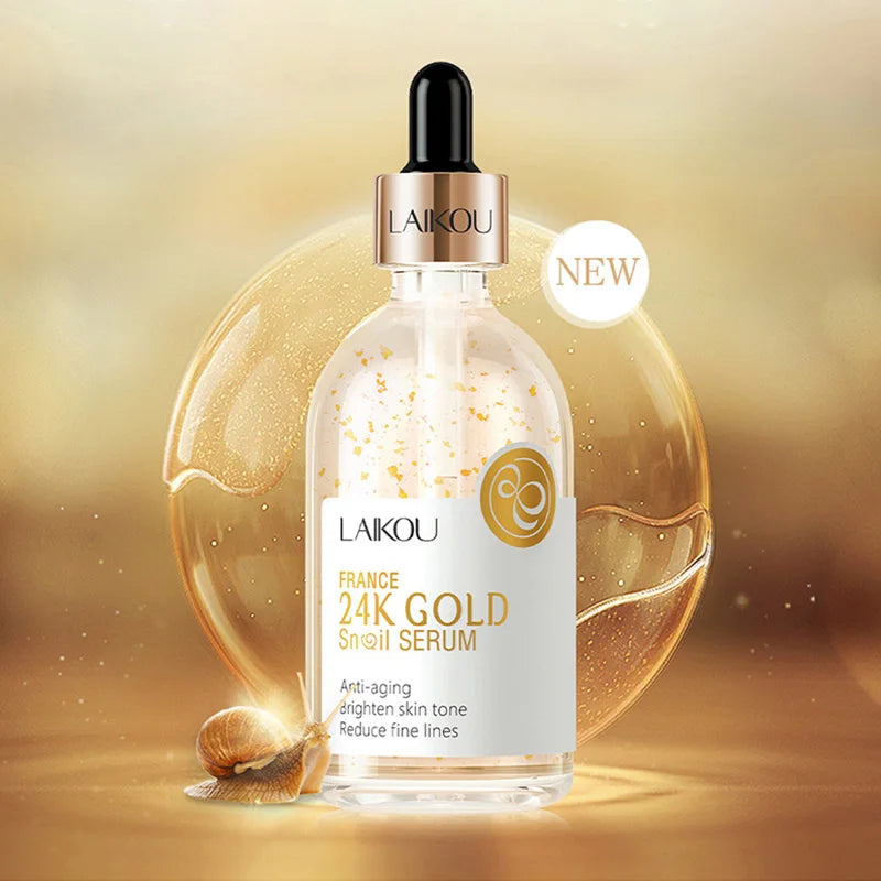 LAIKOU Sakura Vitamin C Face Serum 100ml – Brighten & Firm Vitamin C Face Serum Peaceful Pleasures Health and Wellness 24K Gold