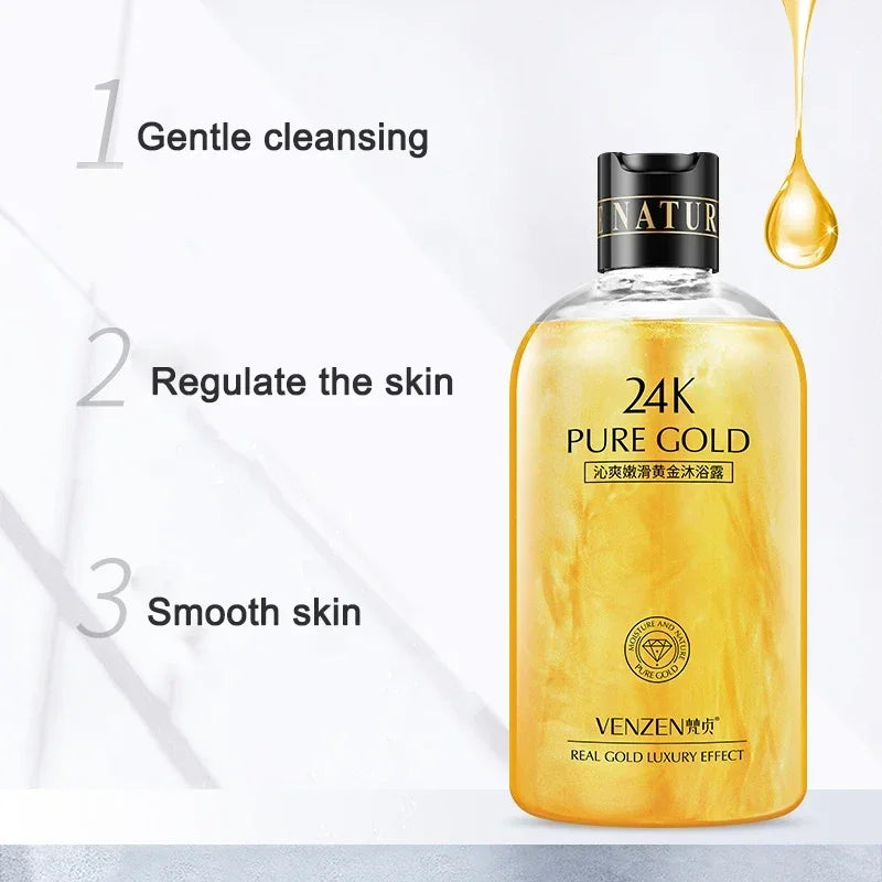 550ml 24K Gold Shower Gel – Moisturising Foam Body Wash