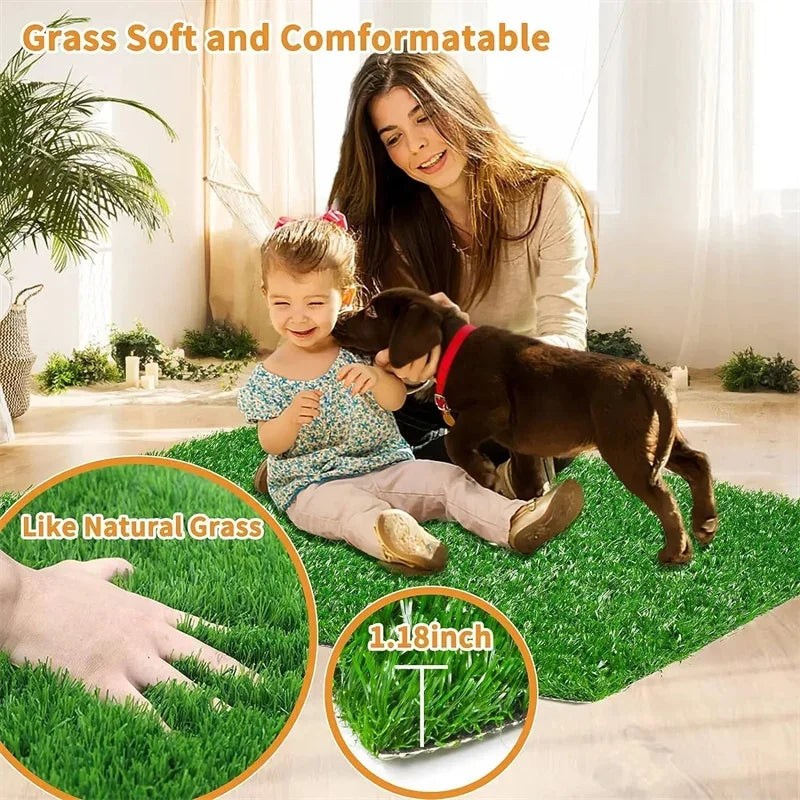 Washable Artificial Grass Dog Potty Training Mat | Indoor & Outdoor