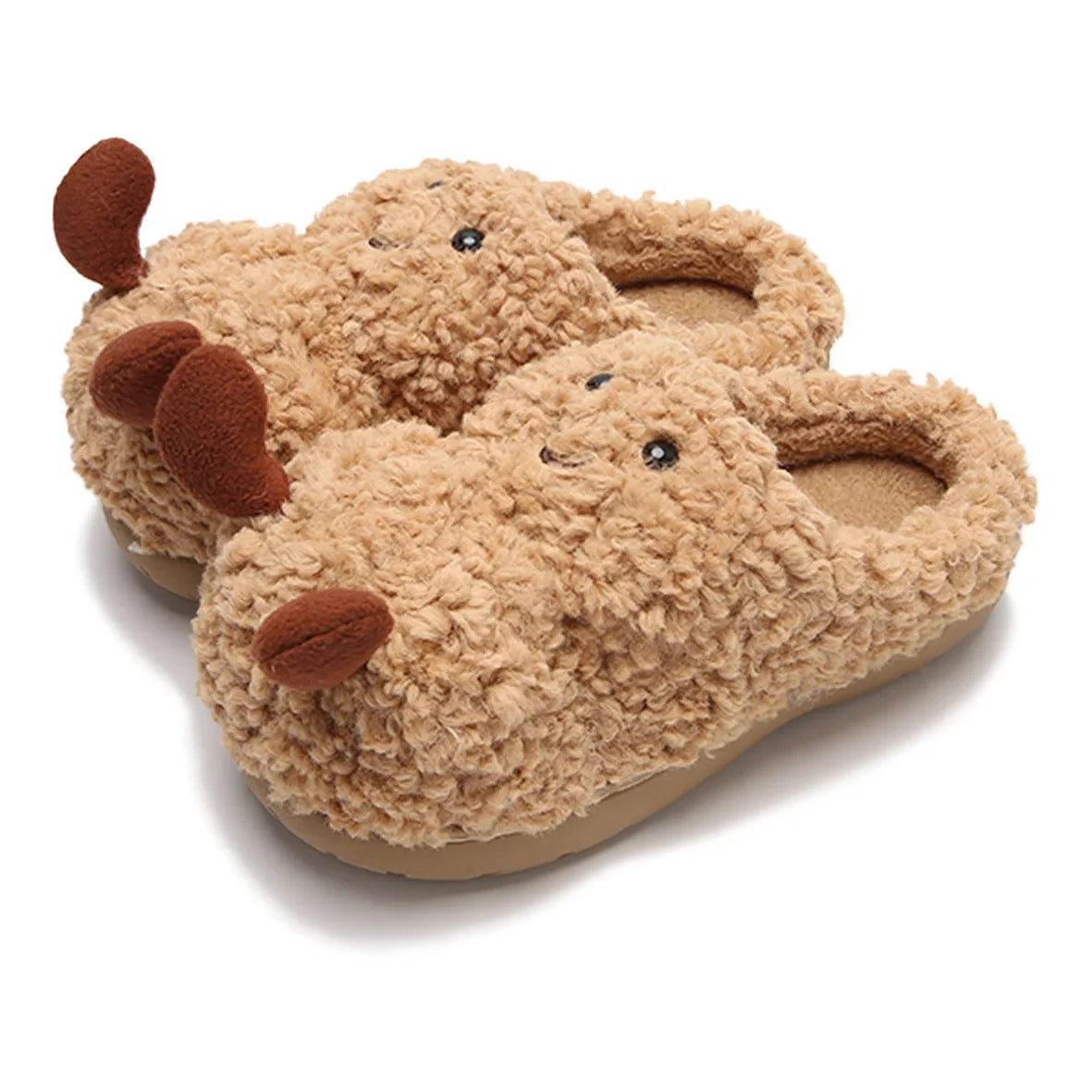 Creativity New Winter Cartoon Fun Peanut Warm Plush Slippers Indoor Fashion Casual Comfortable Non Slip Household Cotton Shoes Peaceful Pleasures Health and Wellness