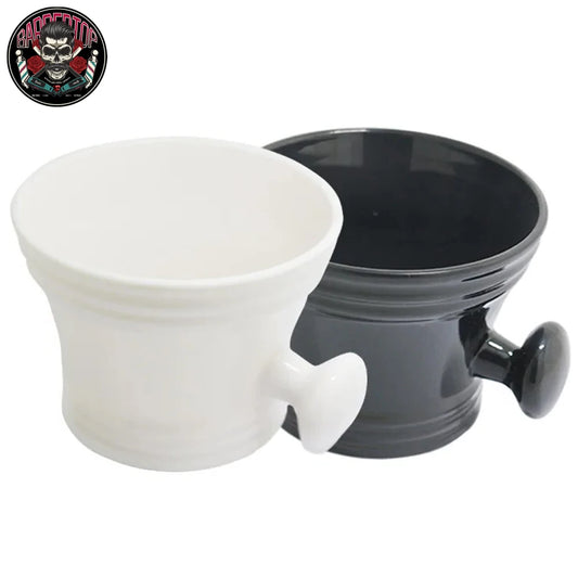 Mens Shaving Soap Bowl Barber Beard Cleaning Tools Cup Durable Handle Soap Mug Bowl Home Salon Barbershop Shaving Appliance Peaceful Pleasures Health and Wellness
