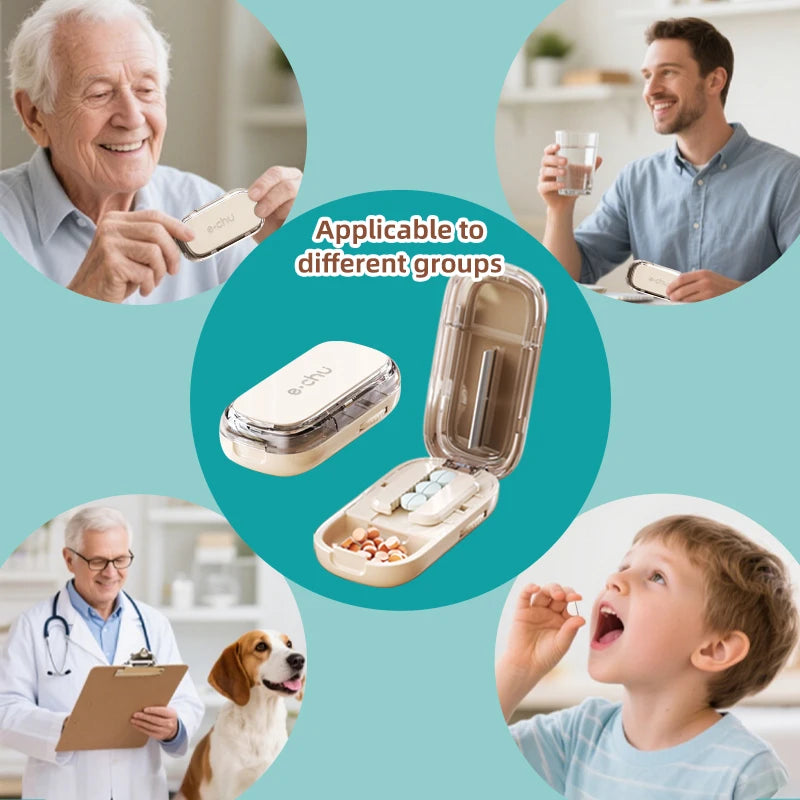 Sharp Pill Cutter Half Storage Compartment Box Splitter Divide Medicine Organizer Drug Slicer Medicine Tablet Storage Container Peaceful Pleasures Health and Wellness