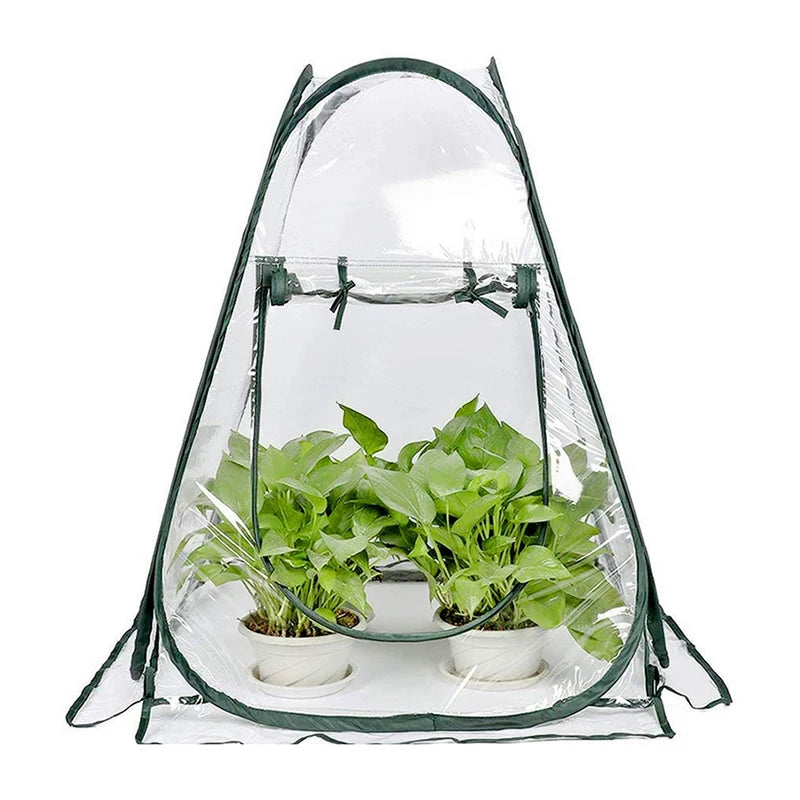 Foldable Pop-Up Mini Greenhouse Tent | Clear PVC Indoor & Outdoor
