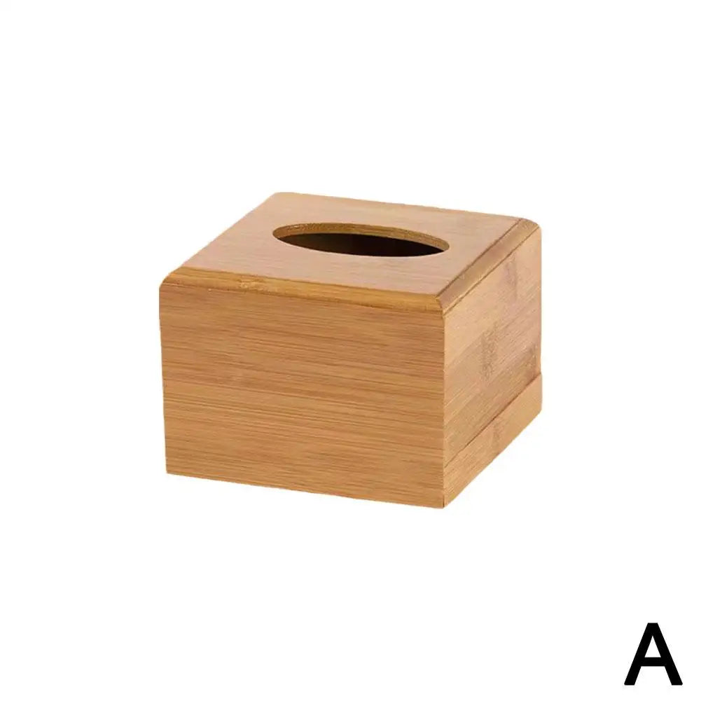 Bamboo Wood Tissue Box Cover | Decorative Napkin Holder