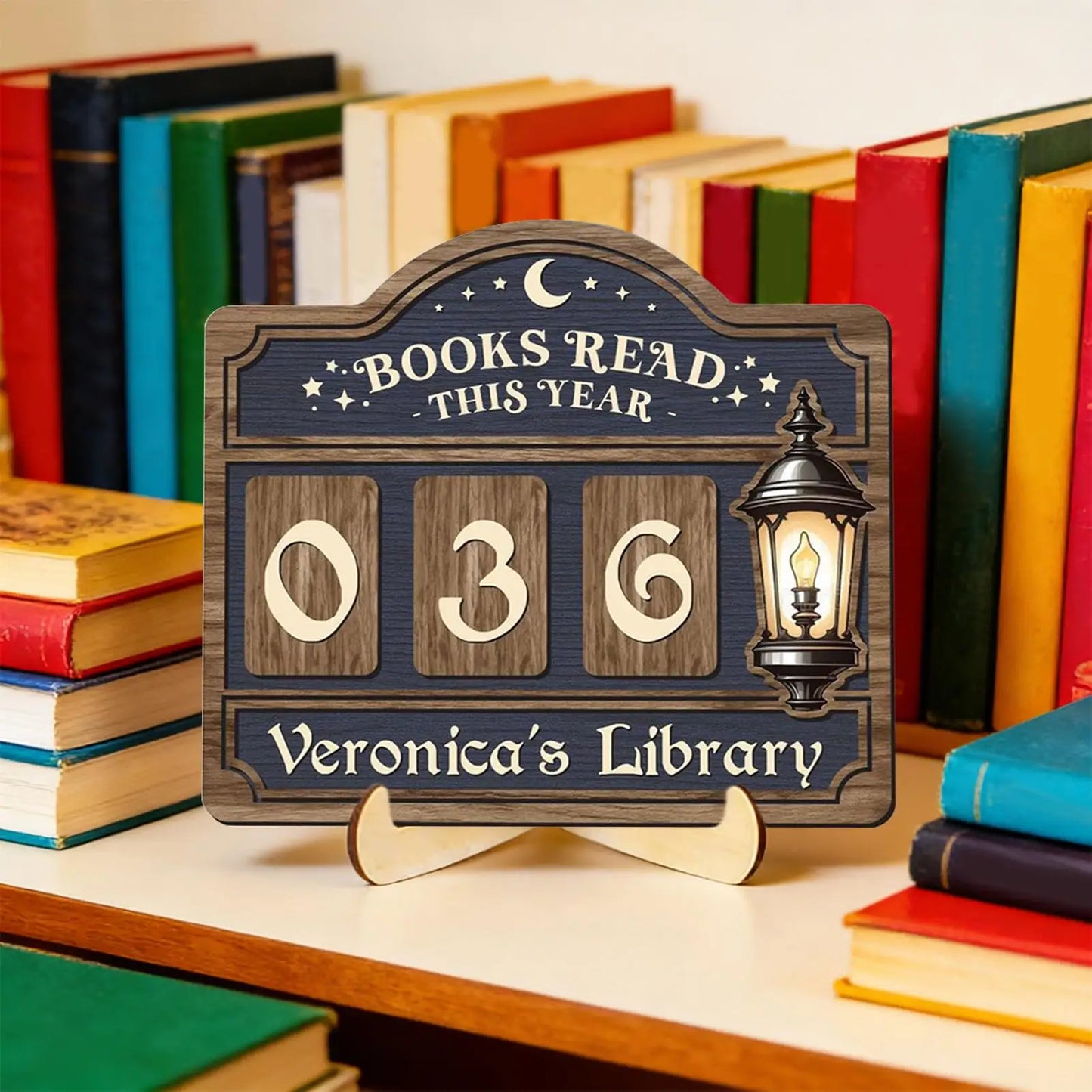 Wall Mount Book Counter Sign – Track Up to 999 Books Read