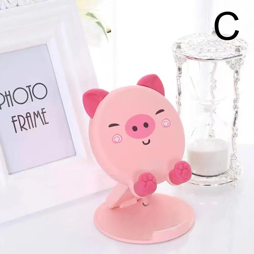 Cute 3D Animal Silicone Phone Stand | Foldable Desk Holder Phone Stand Peaceful Pleasures Health and Wellness C