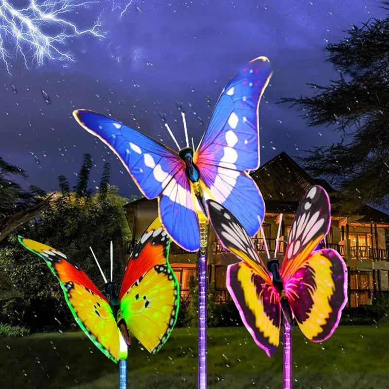 Solar Butterfly Garden Lamp | Lawn & Walkway Landscape Light