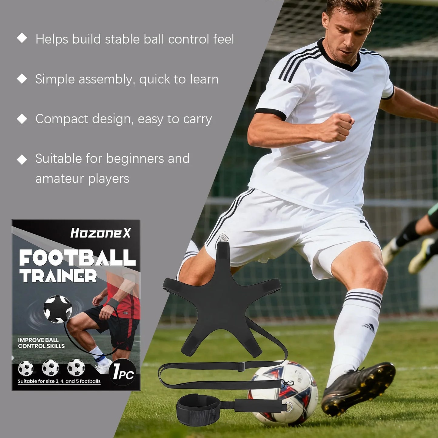 Adjustable Wristband Soccer Ball Trainer – Sizes 3 4 5 | Solo