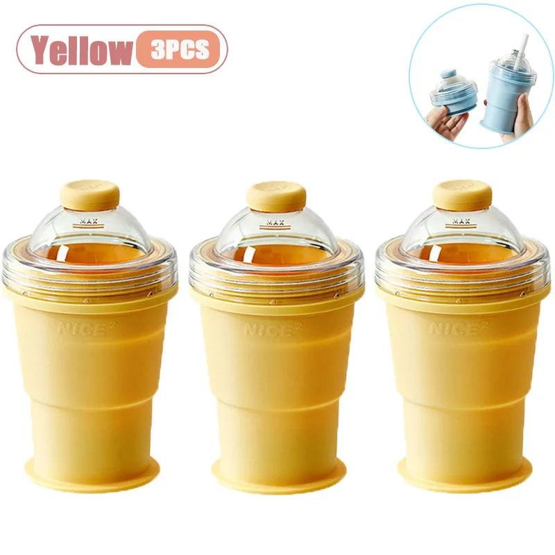 Foldable Silicone Ice Ball Maker Cup – BPA-Free Travel Mug