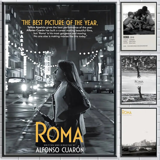 Roma Movie Poster – HD Self-Adhesive Waterproof Wall Art Movie Wall Poster Peaceful Pleasures Health and Wellness