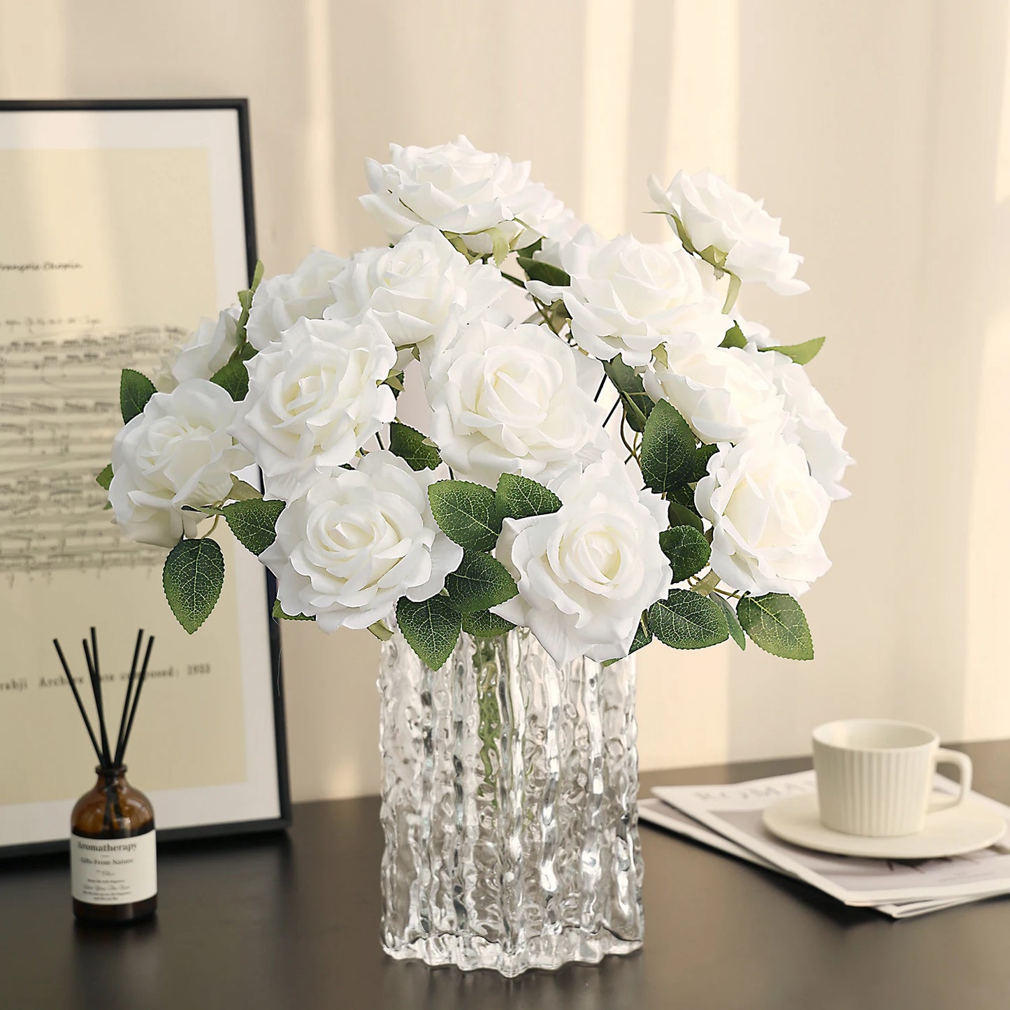 Silk Peony Artificial Flower Bouquet for Wedding & Home Decor