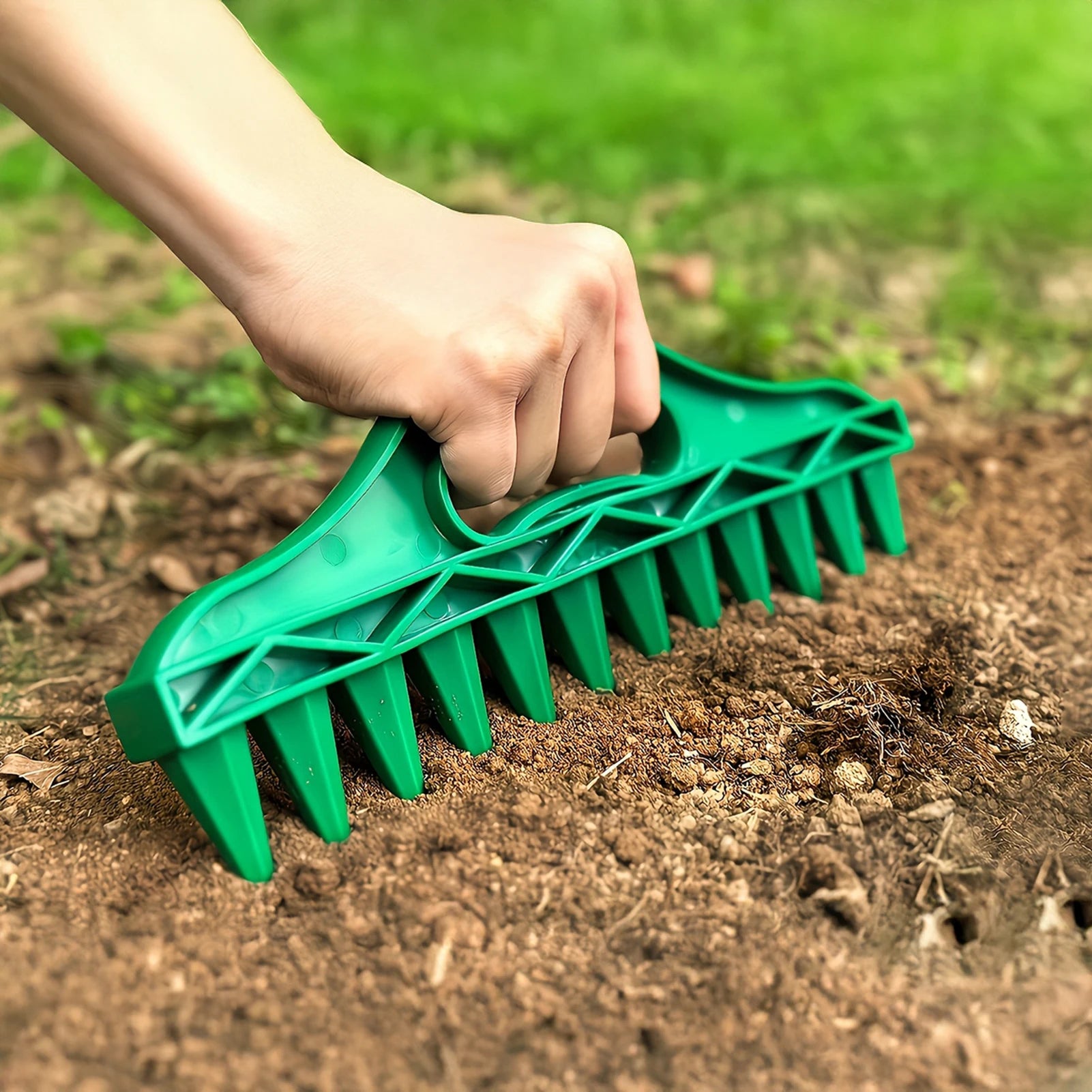 2pcs set Durable Plastic Hand Dibbler Garden Seeder Tool 12-Hole Fast Seeding, Waterproof Planting Aid for Efficient Gardening Peaceful Pleasures Health and Wellness