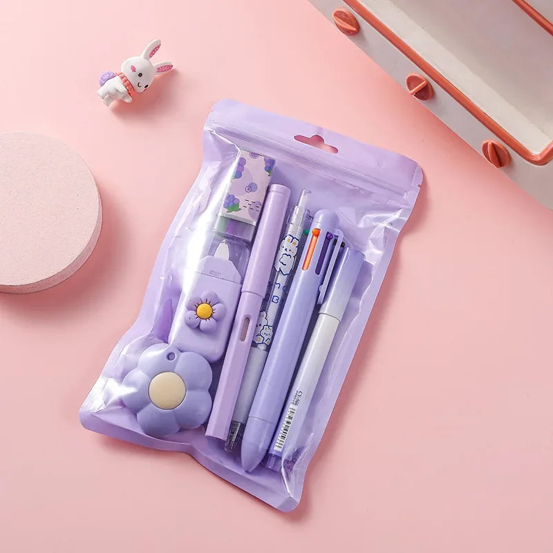 7-in-1 Kids Kawaii Stationery Set – Back to School Gift