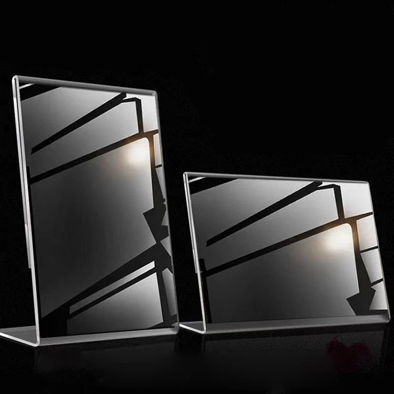 Transparent Acrylic Display Stand – Photo, Card & Sign Holder