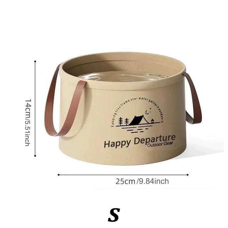 6L Collapsible Bucket with Handle | Portable Folding Wash Basin